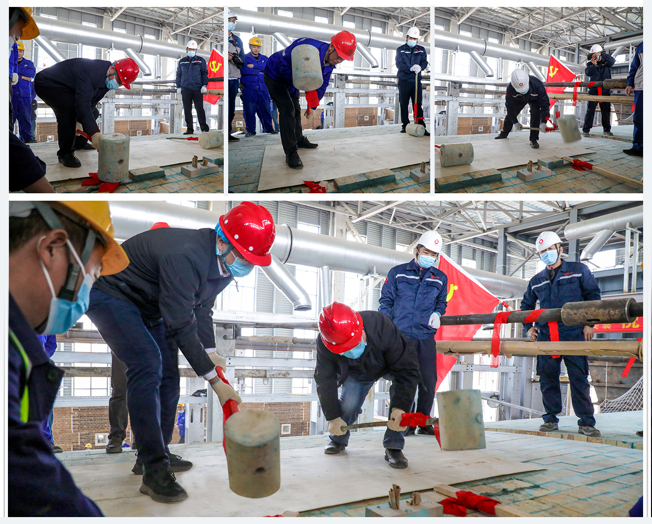 重要進展！許昌安彩熔窯大碹順利合攏